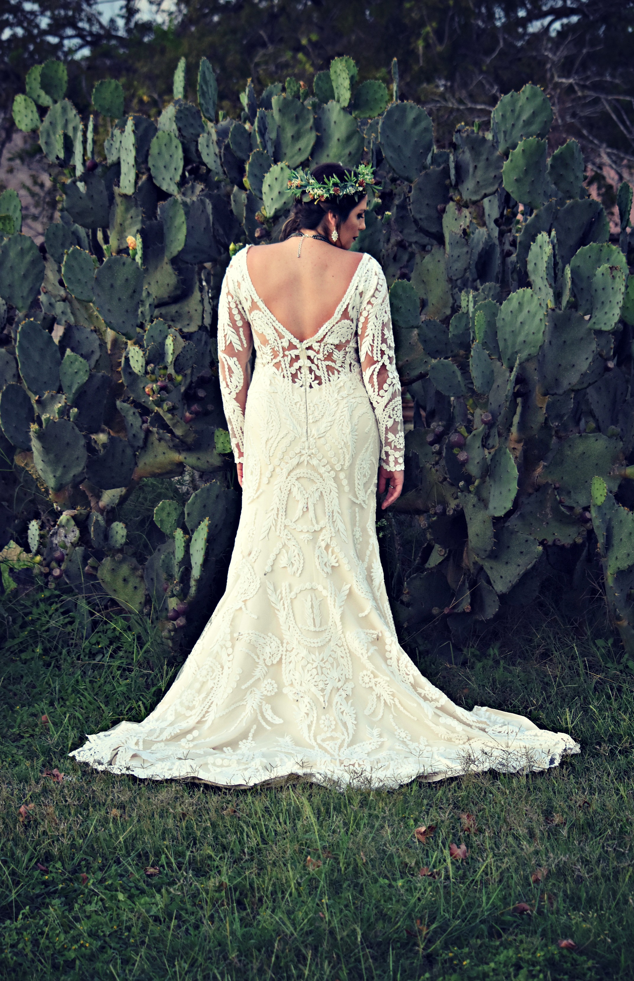 Casablanca Bridal Customized Gown Style 2265 Long Lace Sleeves