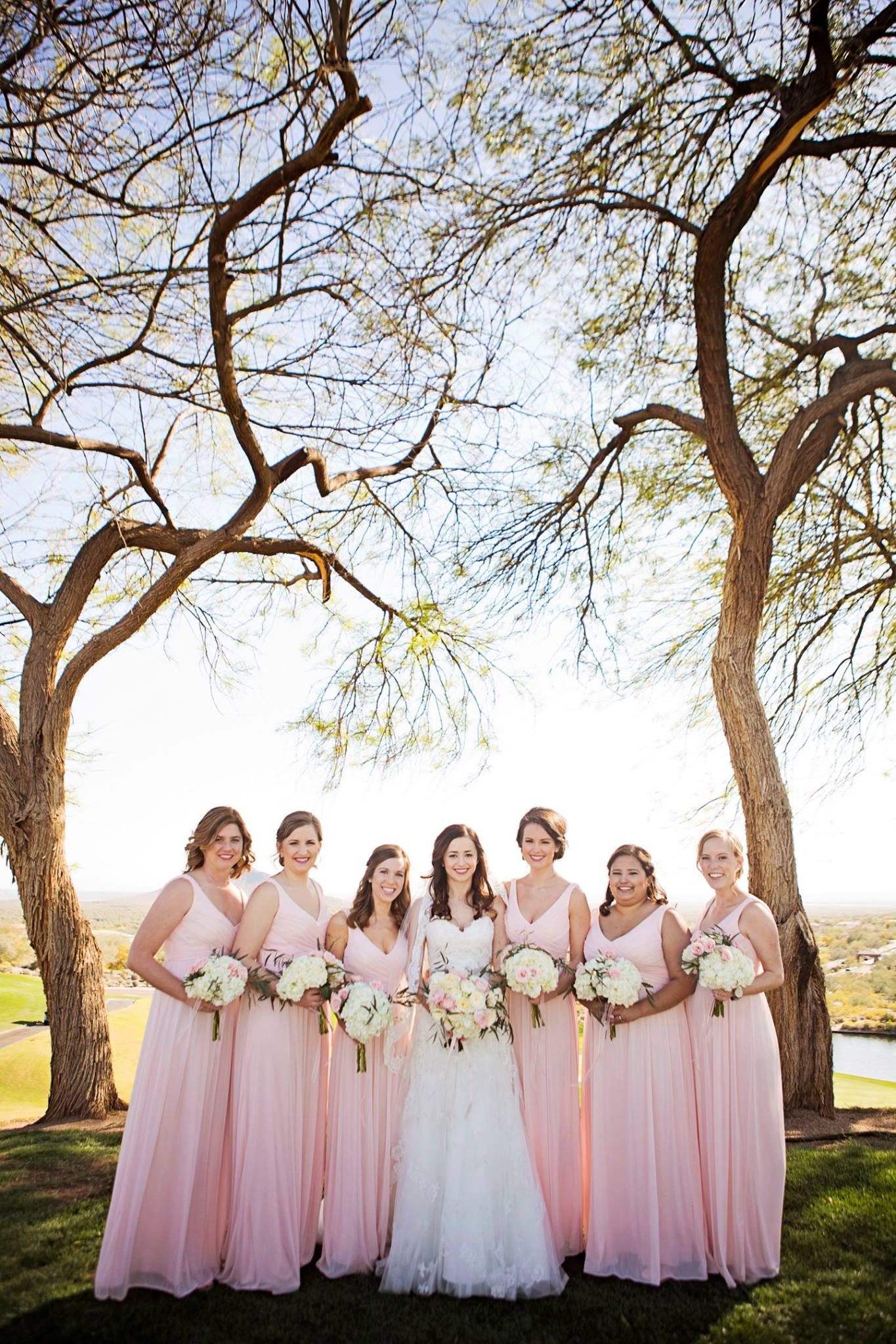 blush pink bridesmaid dresses casablanca bridal gown
