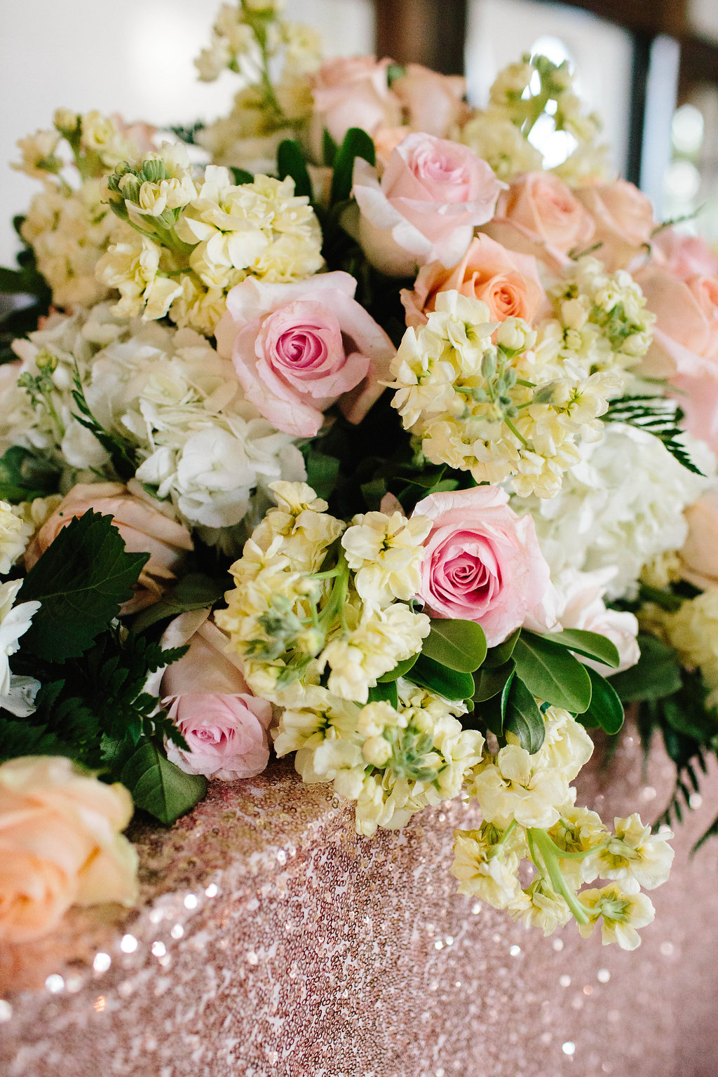 wedding flowers with pink roses