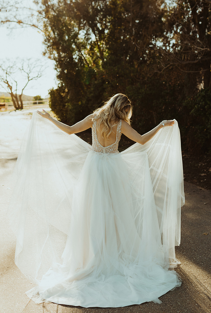 Casablanca Custom Wedding Dress: Style 2315 + Style 2310 | Custom Beaded Wedding Dress with Soft Tulle Skirt by Casablanca Bridal