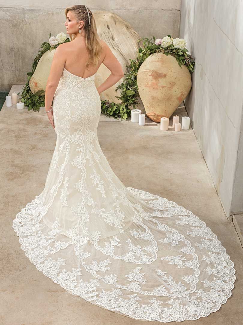 plus size fit and flare wedding dress