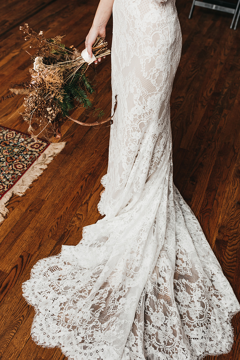 Custom Casablanca Bridal Wedding Dress: Style 2331 Ainsley + V Neckline | Custom Lace Long Sleeve Bohemian Wedding Dress