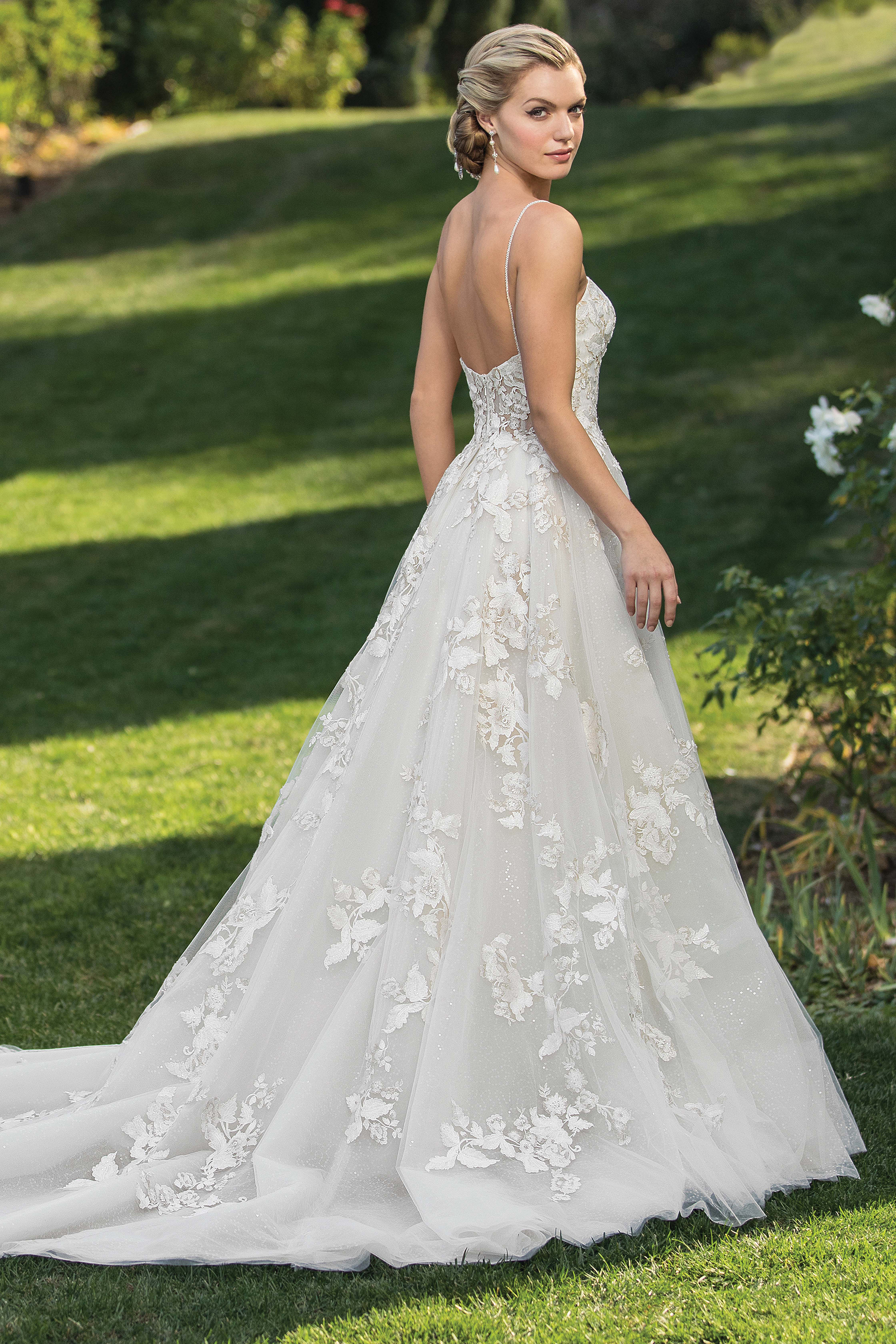 Style 2332 Melodie | Casablanca Bridal | Removable Straps Ballgown A-Line Lace Wedding Dress