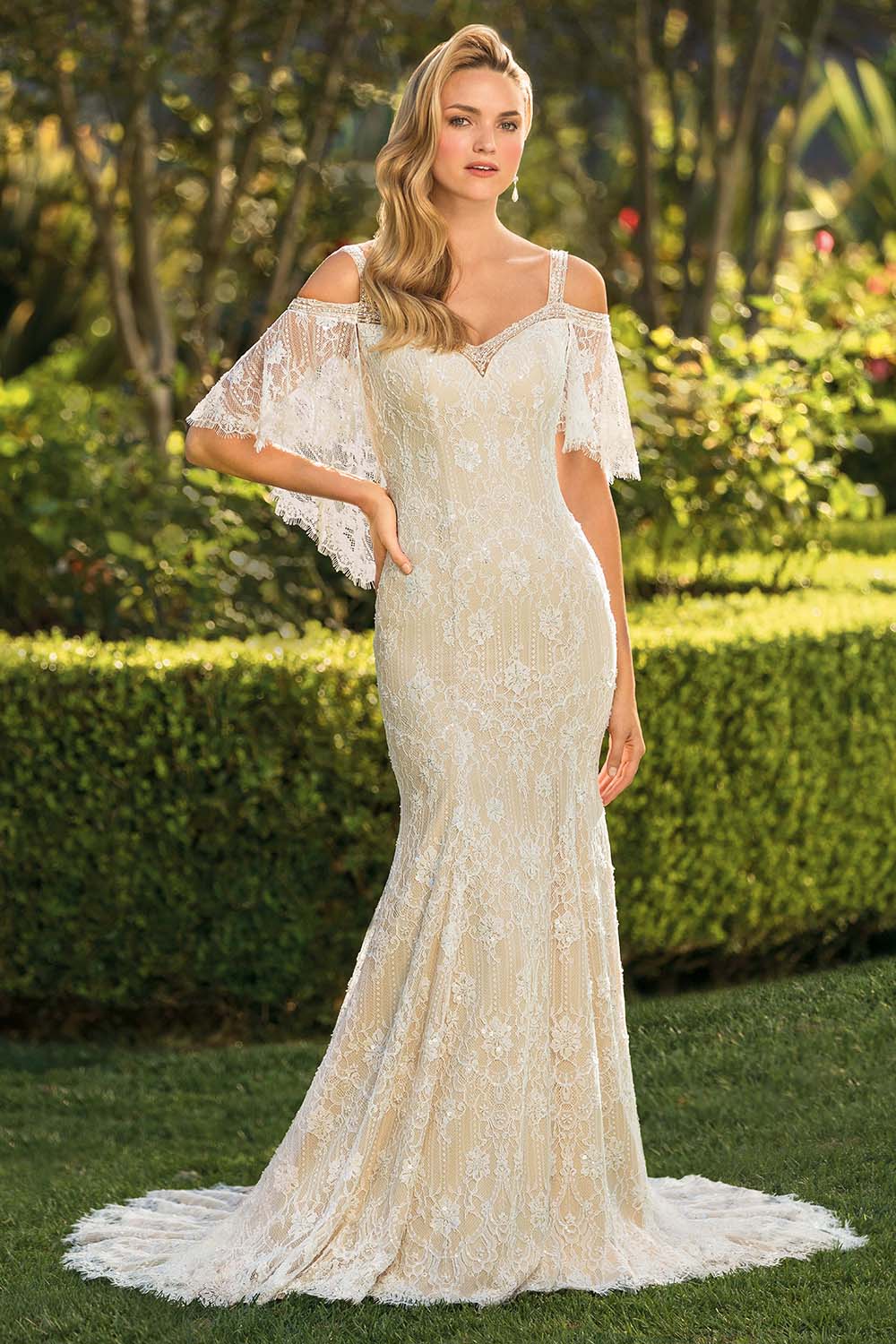 Style 2324 Perry | Casablanca Bridal Cold Shoulder Wedding Dress Bohemian