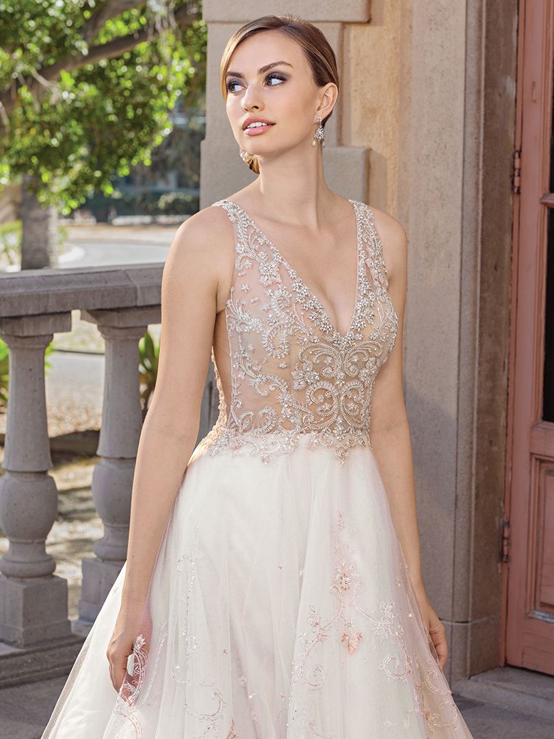 Ravishing in Rose Gold Casablanca Bridal Style 2316